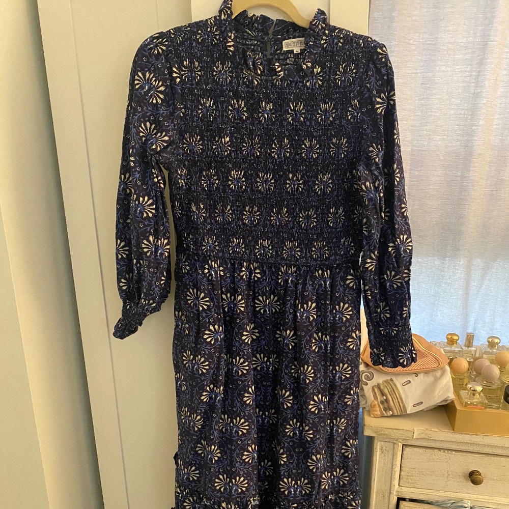 Pink City Prints Block Pattern Dress